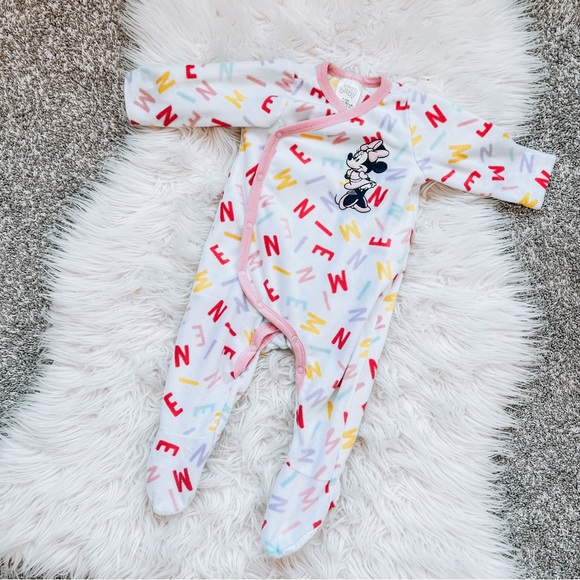 Disney Other - Disney Baby | Minnie Mouse Fleece Kimono Sleeper